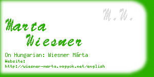 marta wiesner business card